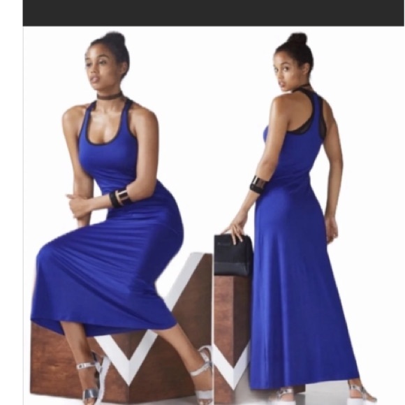 Fabletics Dresses & Skirts - Fabletics New Mesh Racerback Maxi Dress